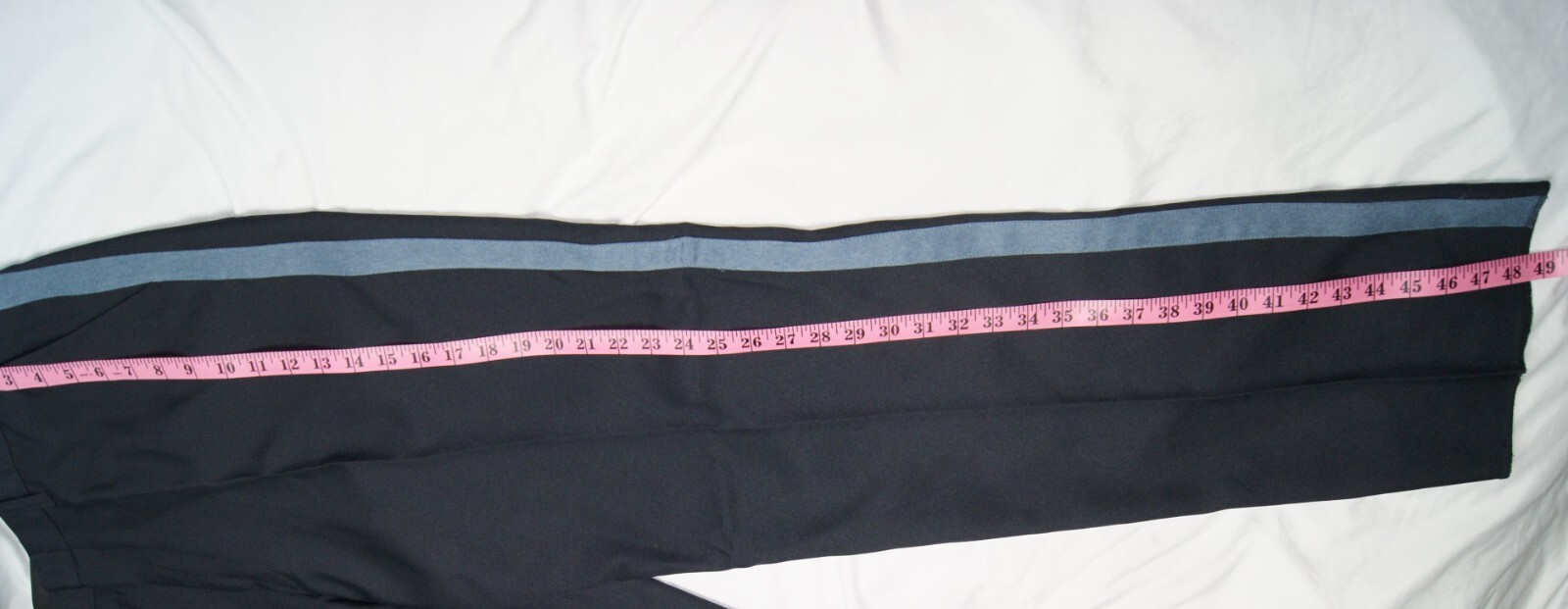 uniform group pants mens 40 R unhemmed dark navy blue w/ blue stripe new