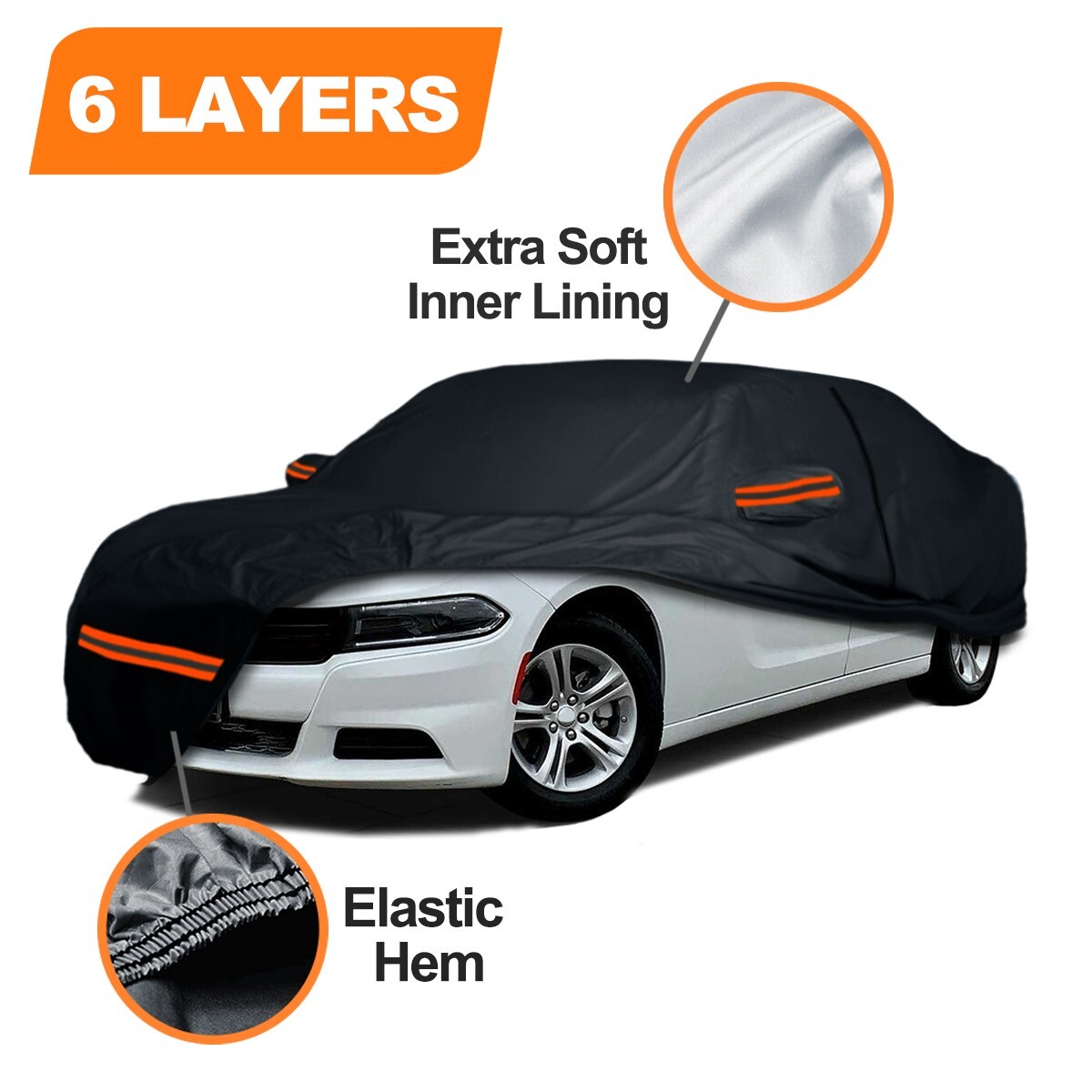 6 Layer CUSTOM For Dodge Charger OUTDOOR INDOOR CAR COVER All Weather Waterproof