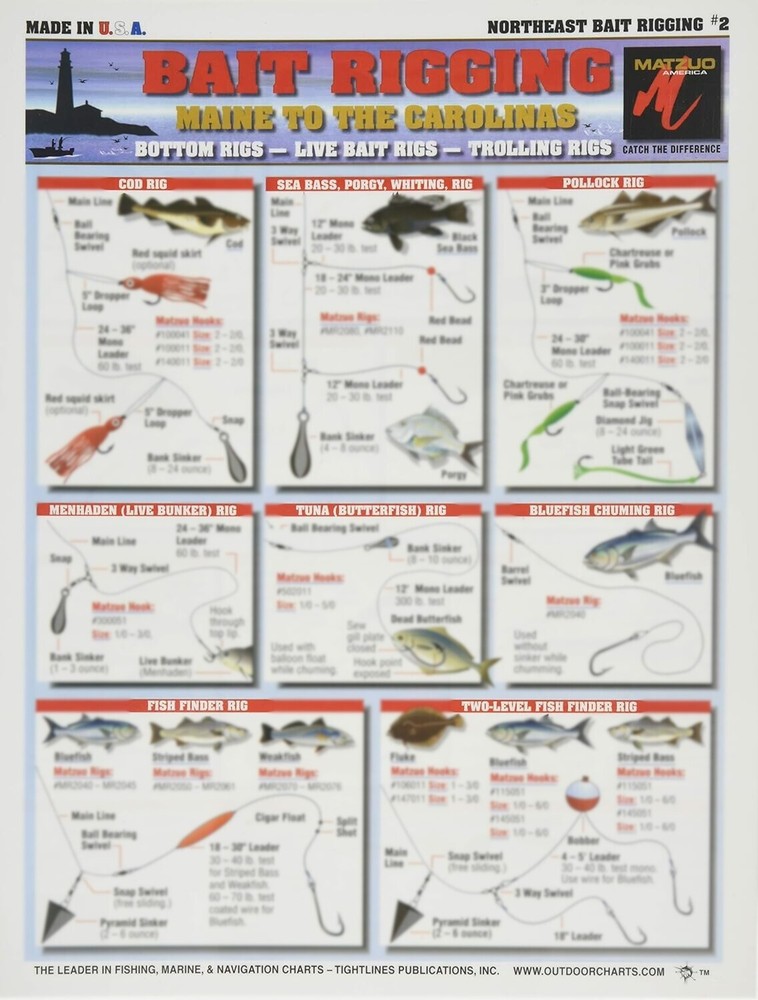 Saltwater Bait Rigging #2 (Northeast) - Waterproof Reference