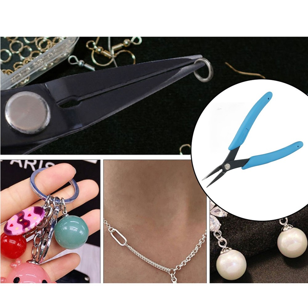 Compact Blue and Black Jewelry Making Plier Efficient and Rust Resistant