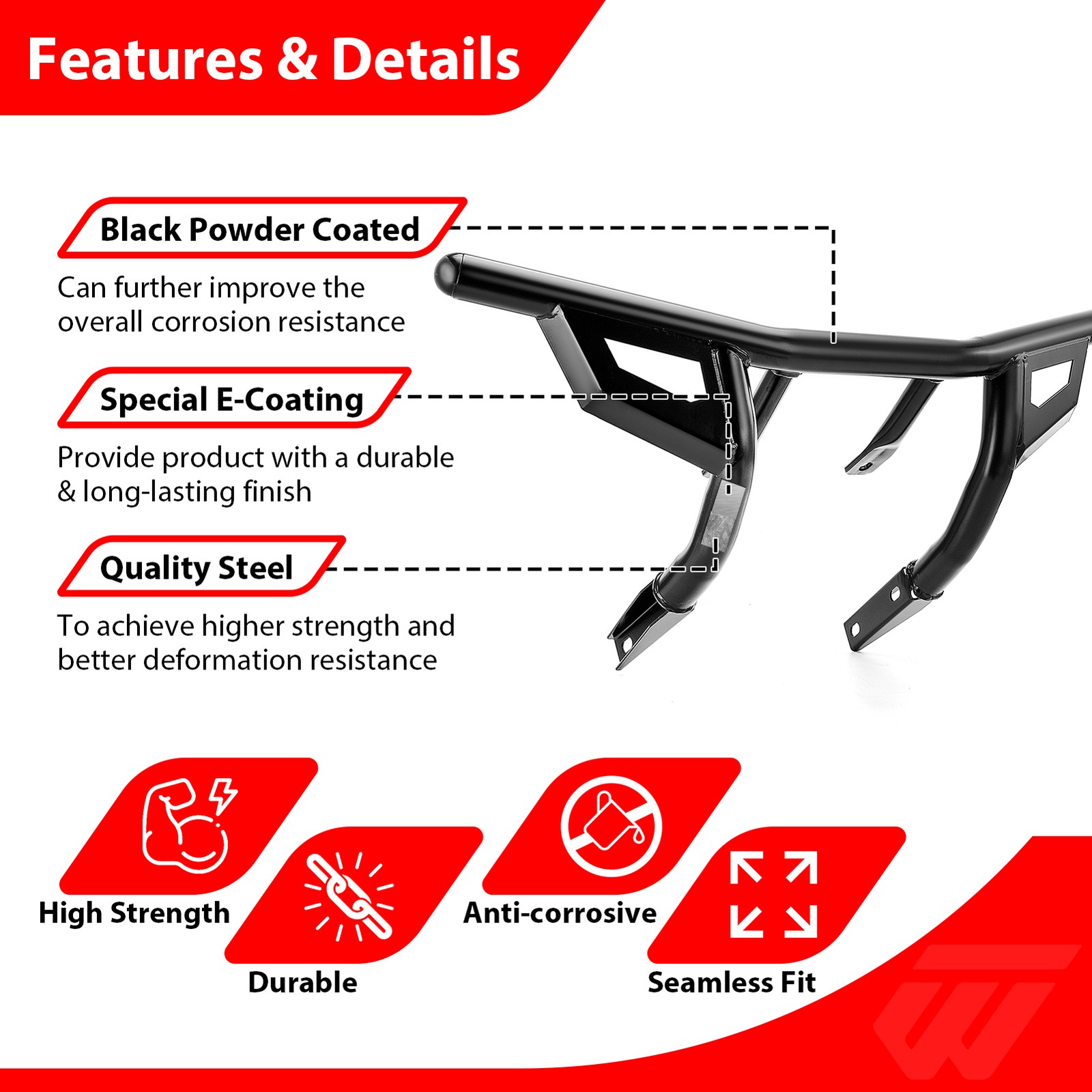 Heavy Duty Steel Front Bumper For Can Am Maverick R #715007311/715007691