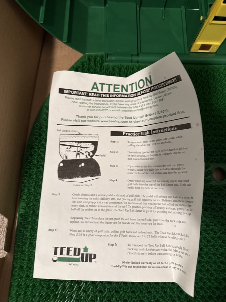 Golf Teed Up Home Driving Range with Gravity Feed Ball Tee Practice System