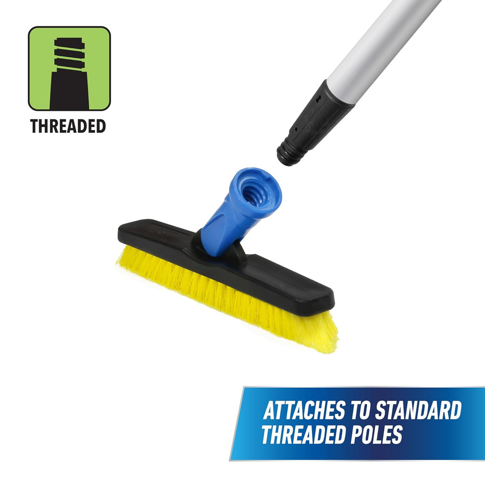 Professional Swivel Grout & Corner Scrub Brush – Compatible with Threaded