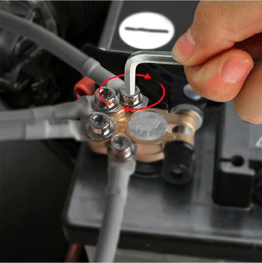 4PC Car Battery Cable Post Clamp Terminal Connection Connector Positive&Negative