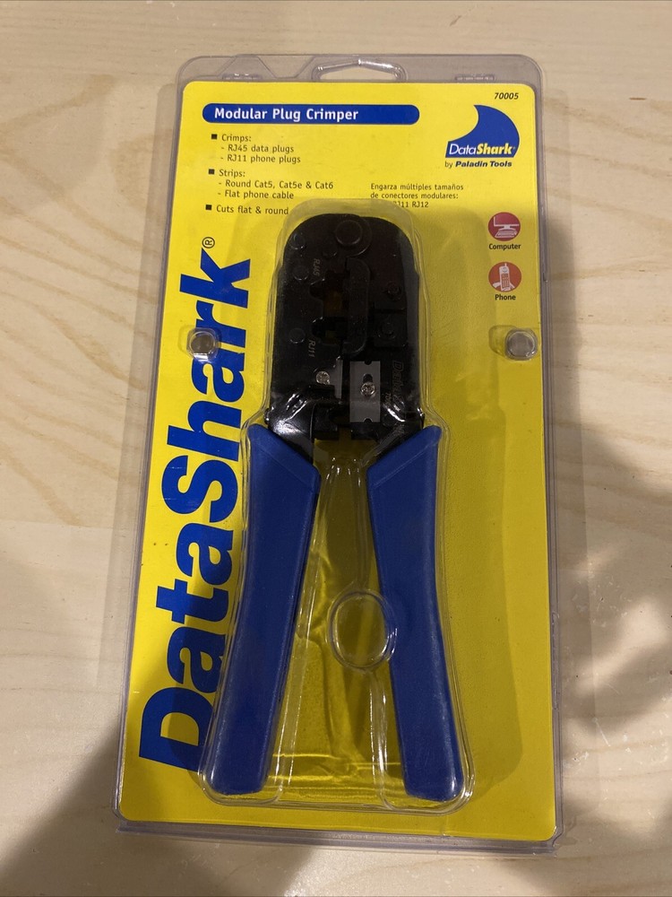 DataShark 70005 Modular Plug Crimper Tool Data/Phone Cable RJ45 RJ11 NEW NETWORK