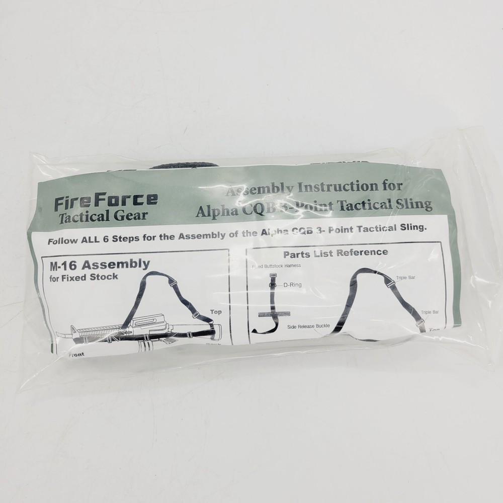 Fire Force Alpha CQB 3-Point Tactical Sling Ambidextrous Black