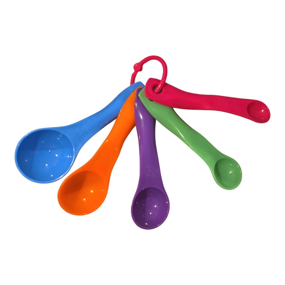 Milliliter/Gram Rainbow Measuring Spoons (plastic)