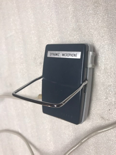 Vintage Martel Dynamic Microphone with stand pulled from a working unit