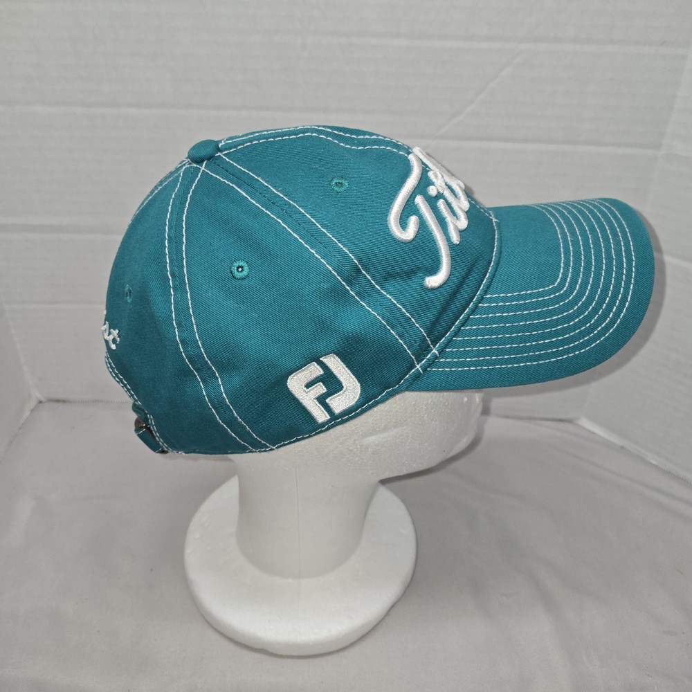 Titleist Prov1 Golf Hat Adj Strapback Dad Cap Teal Euc