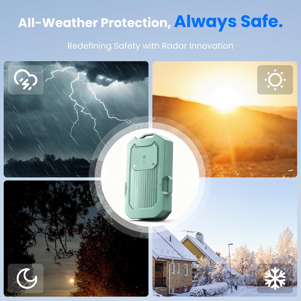 Wireless Radar Motion Detector Sensor – Add-On Accessory Only, No green