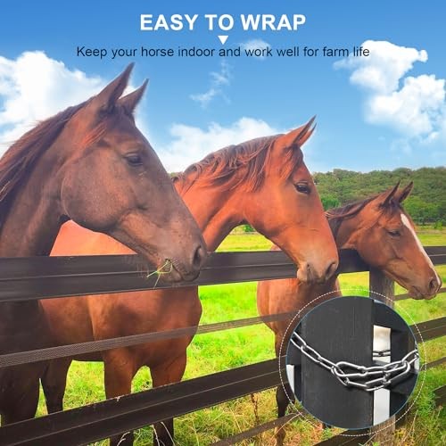 2 Pack Gate Chain Lock for Outdoor Fence with Carabiner, 5/32 x 24 Inch