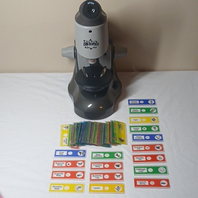 Edu-Science WF20X 40X Microscope with Prepared Slides Educational Science Set