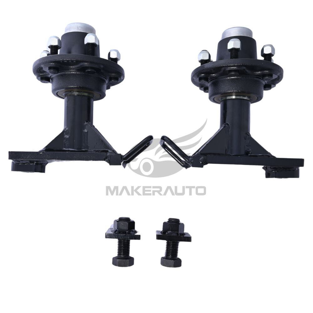 2PCS 6x 5.5 Lug Superior Shipping Container Wheels, Bolt-on Spindle Kit 8000LB