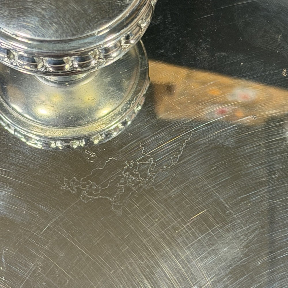 Reed & Barton Casserole Holder with Handles & Lid 9" Beaded Silverplate