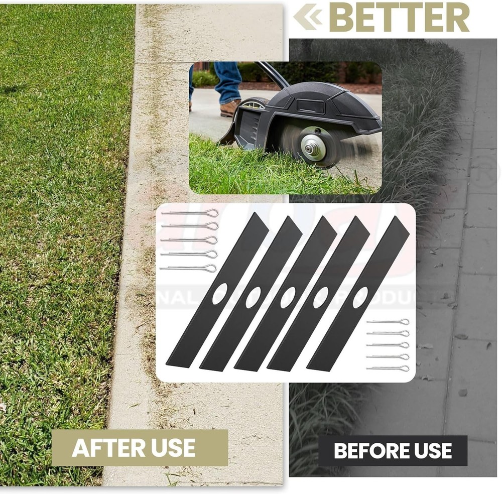 5 Pack 8" Edger Blades - Compatible with Ryobi, Echo & Stihl for Lawn Precision