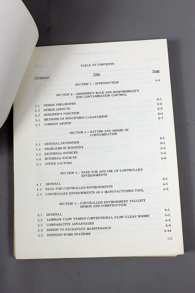 NASA Apollo Program Handbook for Contamination Control 1966 Technical Manual