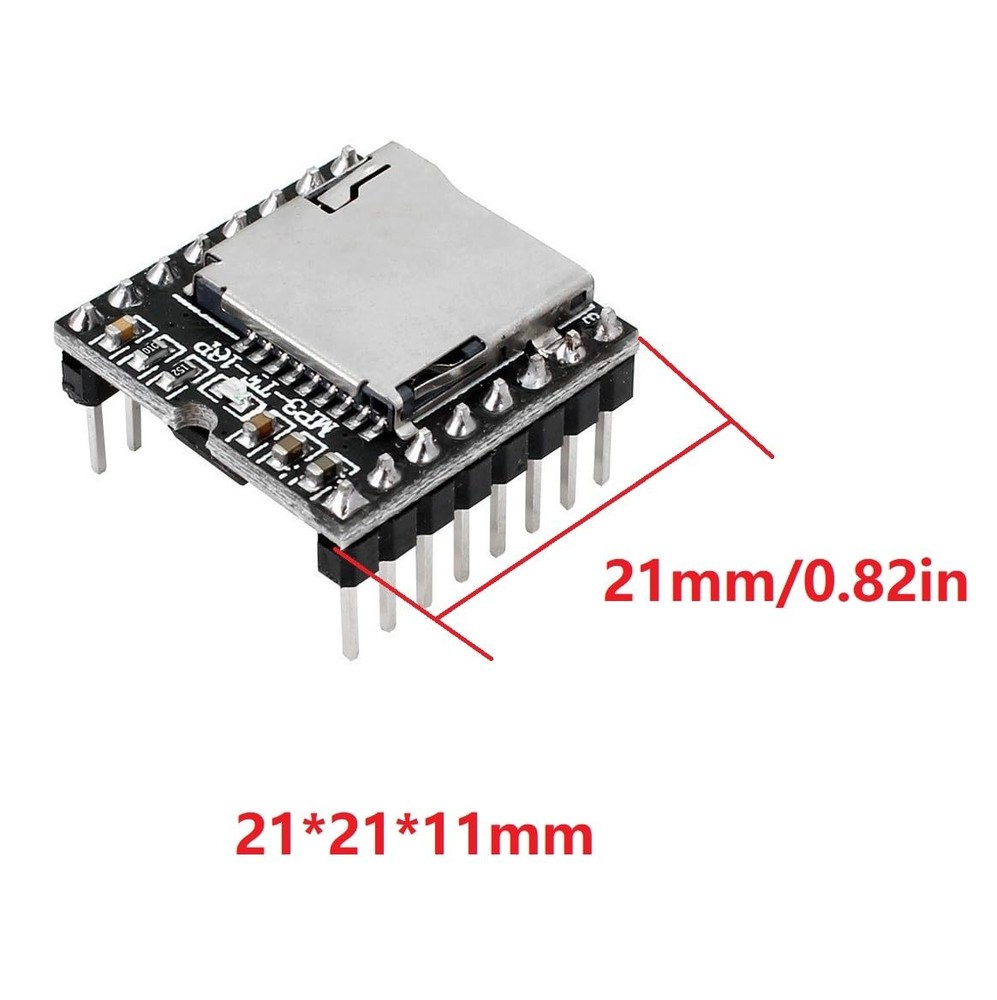5Pcs DFPlayer Mini MP3 Player Module Support TF Card and U Disk Storage MP3 W...