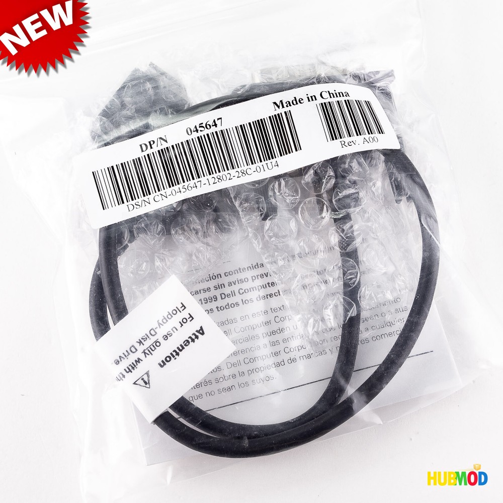 NEW DELL Latitude Laptop External Floppy Disk Drive Cable Parallel 053975 045647