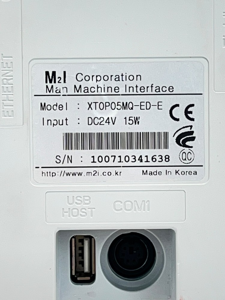 M2I CORPORATION MAN MACHINE INTERFACE XT0P05MQ-ED-E DC24V 15W TOP TOUCH PANEL