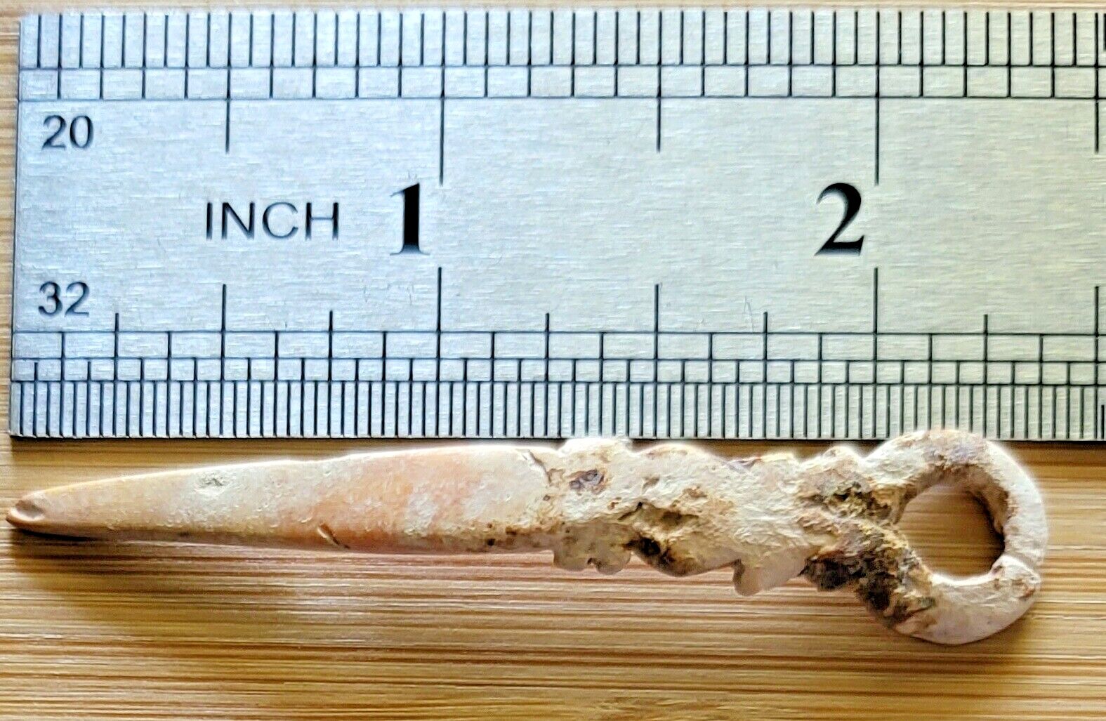 AUTHENTIC -- c. 2000 YEAR OLD PRE-COLUMBIAN COLIMA CARVED SHELL PENDANT - MEXICO