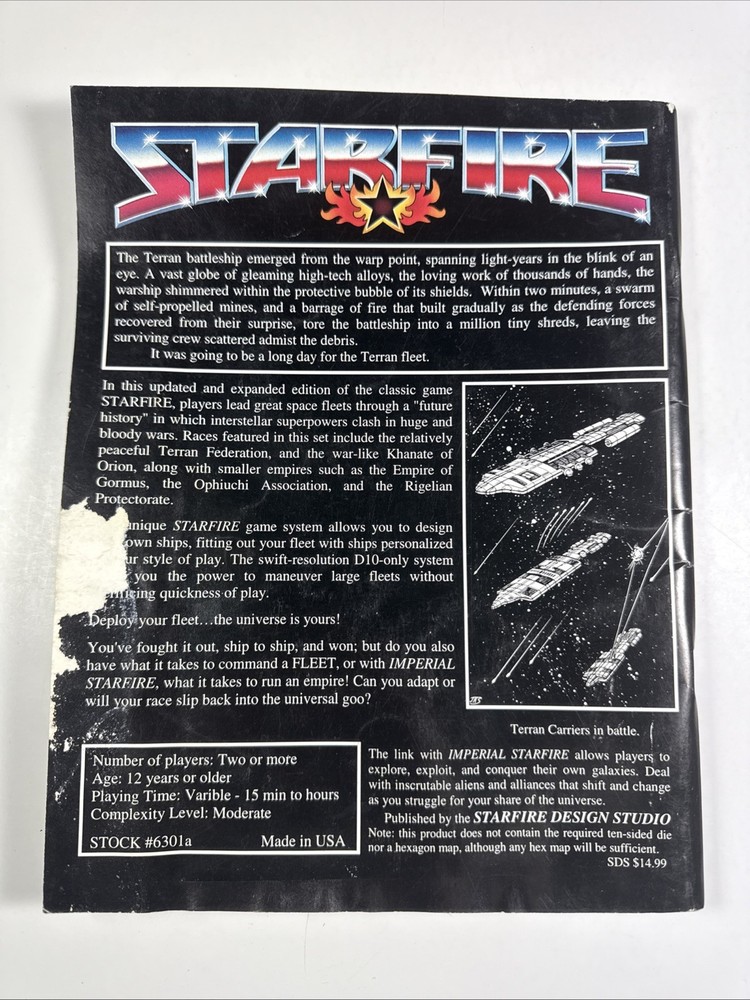 Starfire 3rd Edition Revised book Design Studio 1998