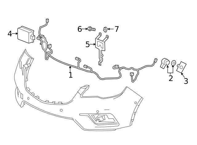 Genuine GM Forward Range Radar Bracket 84096135