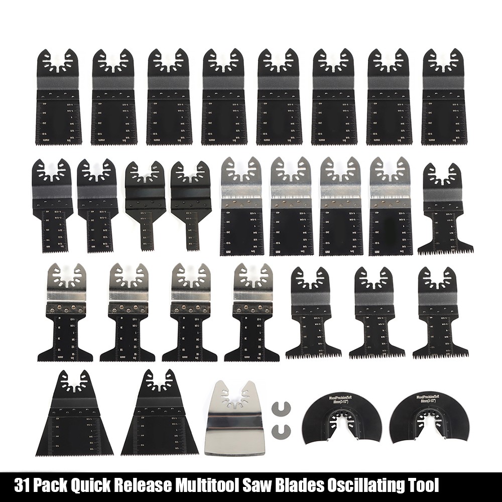 31 Pcs Universal Quick Release Oscillating Saw Blades Accessories New