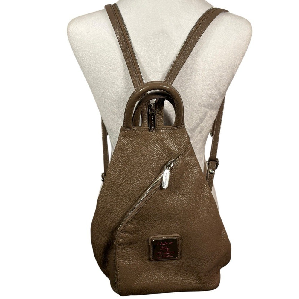 Valentina Women's Tan leather Backpack