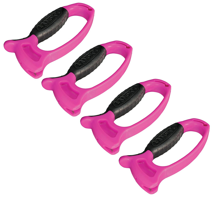 4 PACK Lansky Deluxe Quick Edge Knife Sharpener Pink Composition Handle Non-Slip