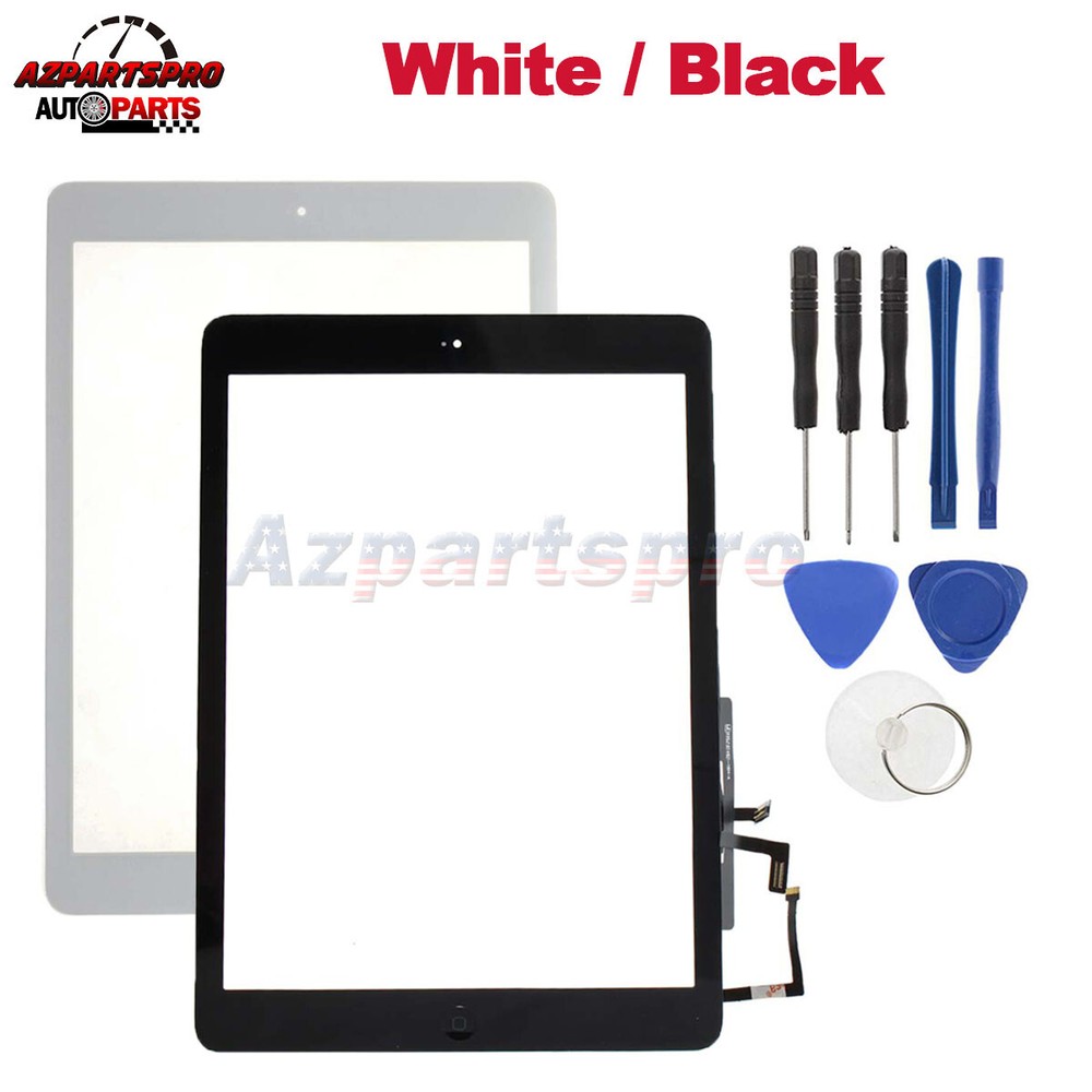 Touch Digitizer Screen for iPad Air 1st Generation +Home Button Flex + Tool + IC