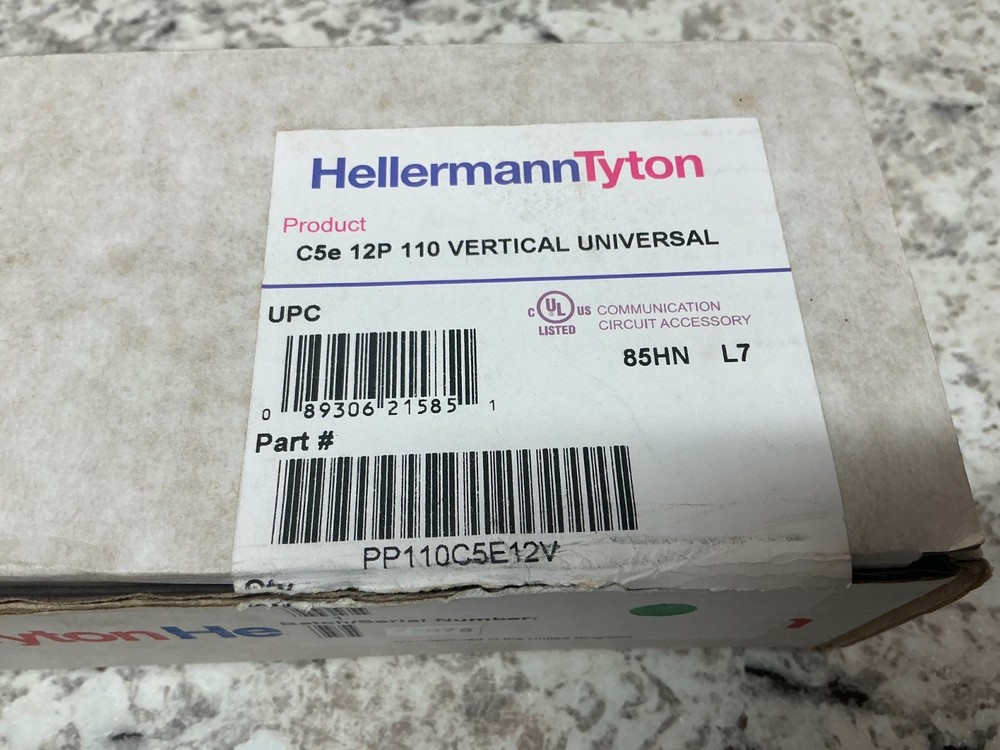HELLERMANN TYTON PP110C5E12V Cat. 5e Vertical 12 Port Patch Panel