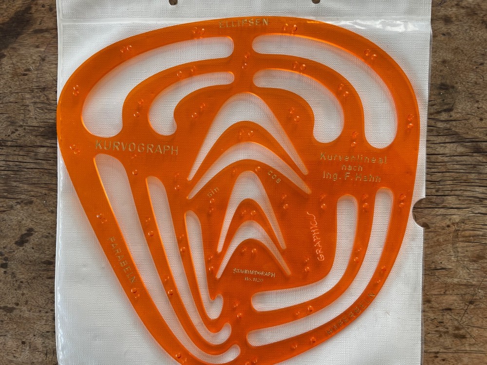 Two Vintage Standardgraph Stencils: Curves & Ellipses; Hexagonal Nut Templates