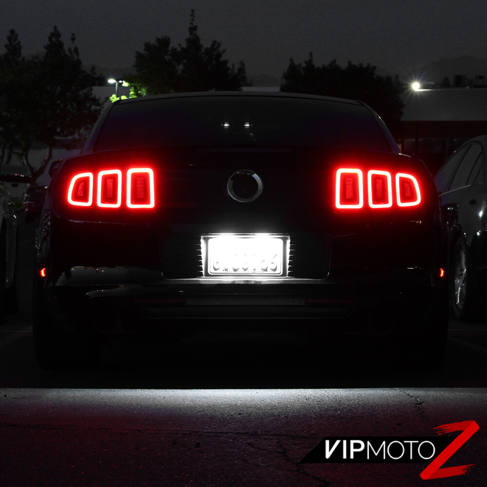 [F'King Bright] 10-14 Mustang 08-11 Focus 09-18 Flex LED License Plate Lamp Pair