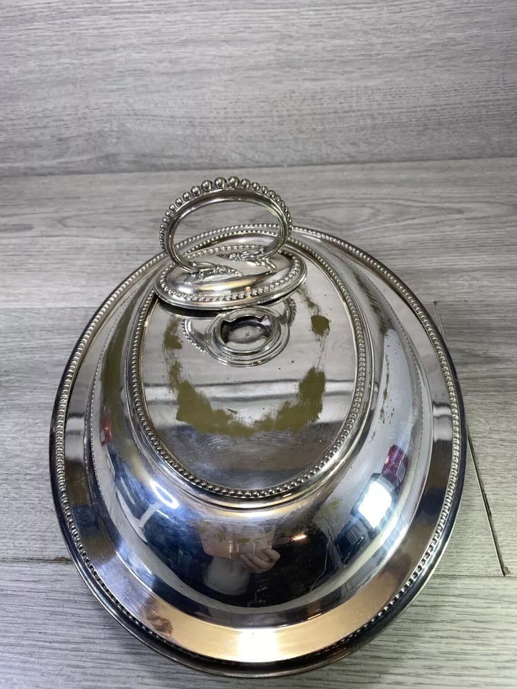 Victorian walker & hall silver Plated Serving Dish with Lid sheffield