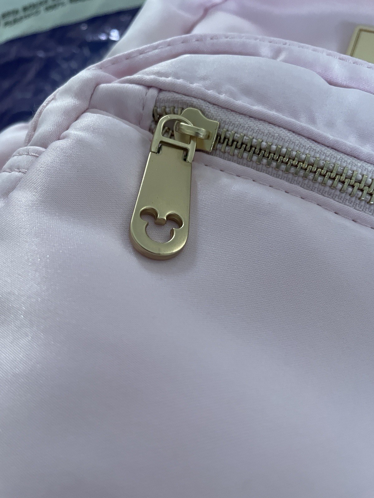 Disneyland Pink Quilted Mickey Gold Tone Hardware Mini Backpack New