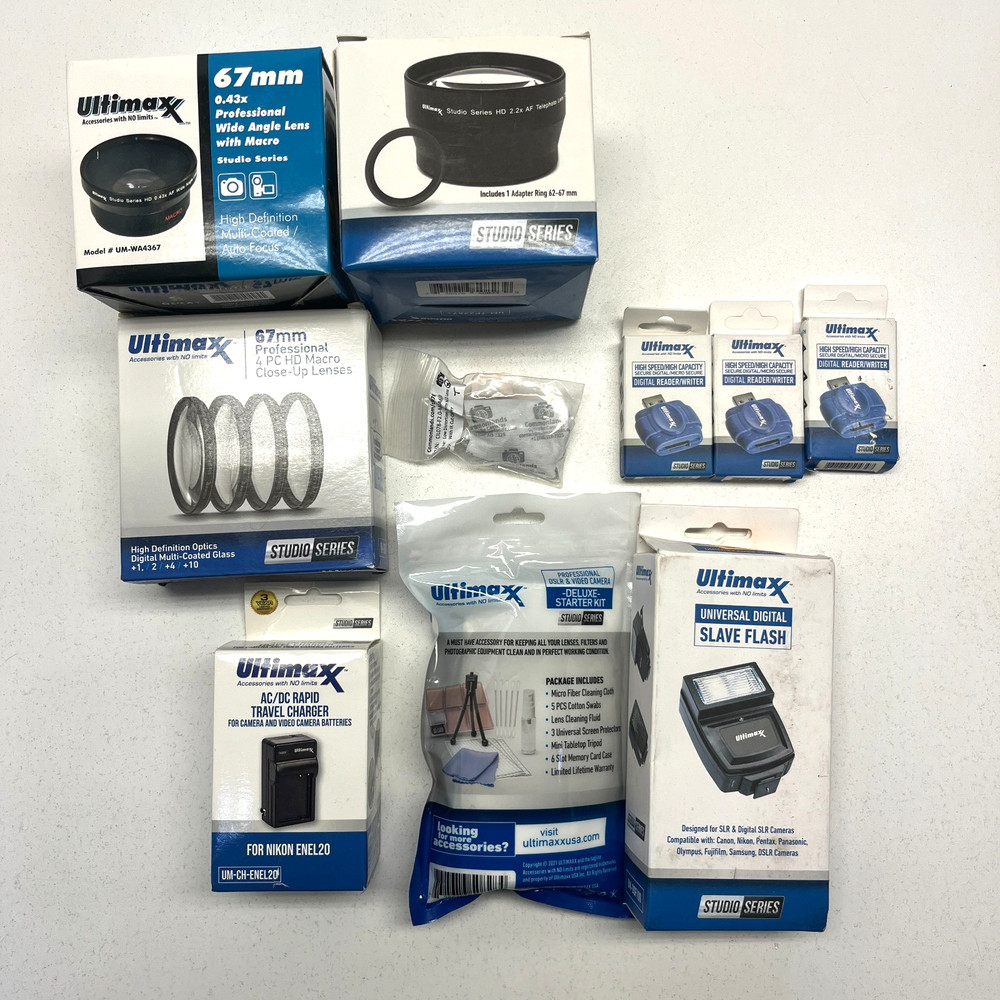 Ultimax Bundle camera accessories lot 10 pcs
