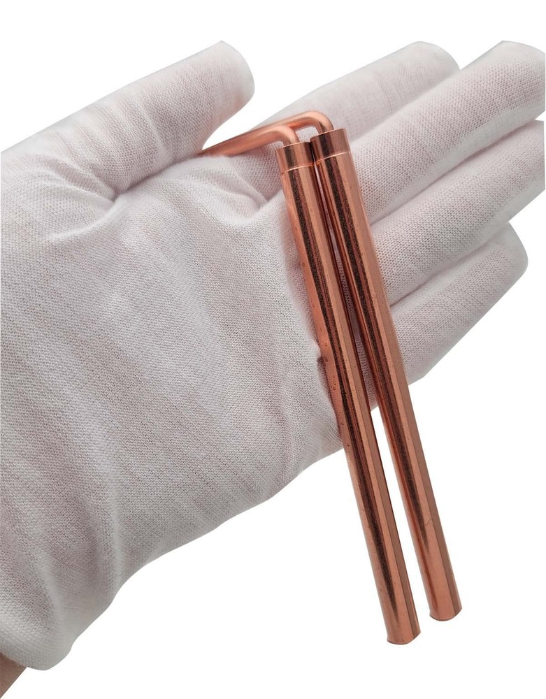 Dowsing Rods Kit - 2 Copper Witching Rods, Pendulum & Divination Mat for