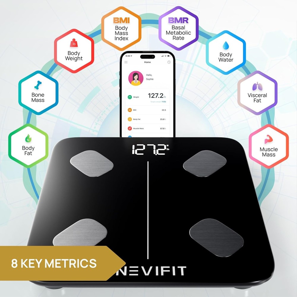 INEVIFIT Smart Body Fat Scale, High-Precision Bluetooth Digital Analyzer