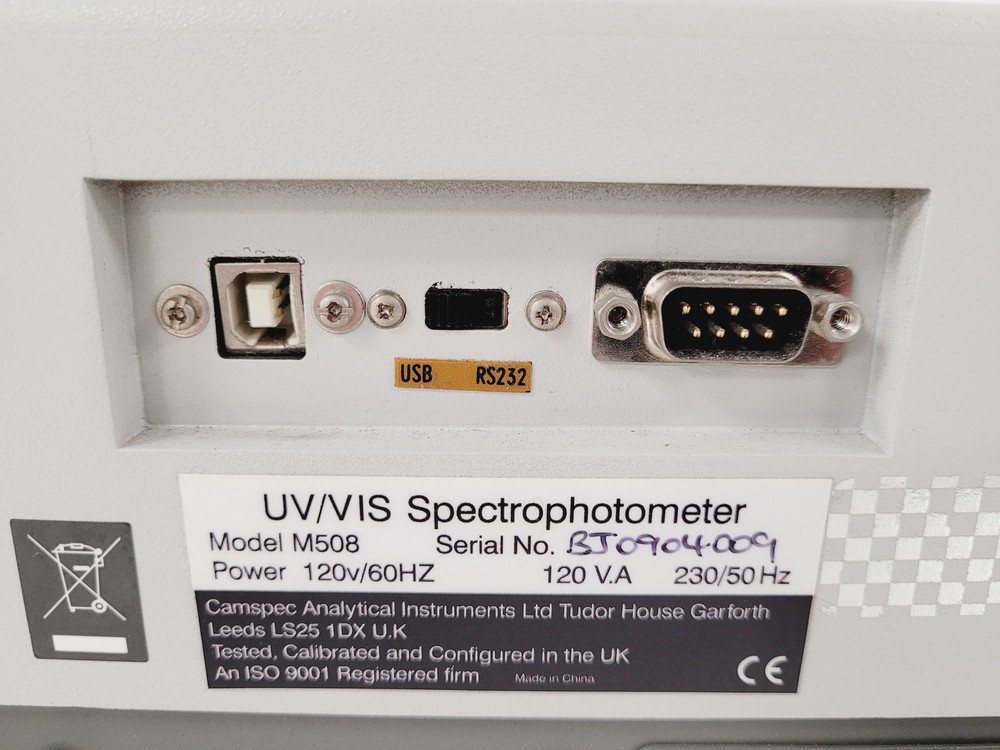 Camspec M508 Spectrophotometer Lab