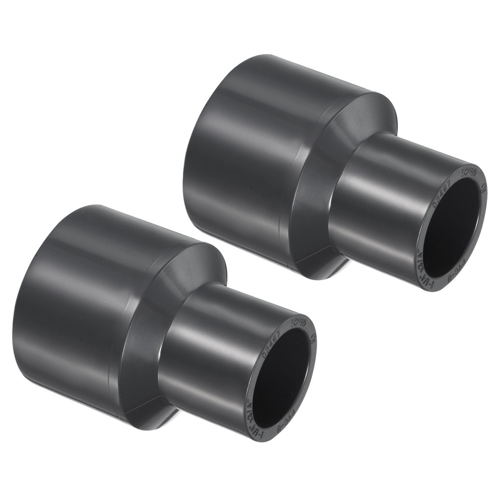 UPVC Fitting Pipe Reducer 1-1/4" x 3/4" 2pcs Straight Coupling