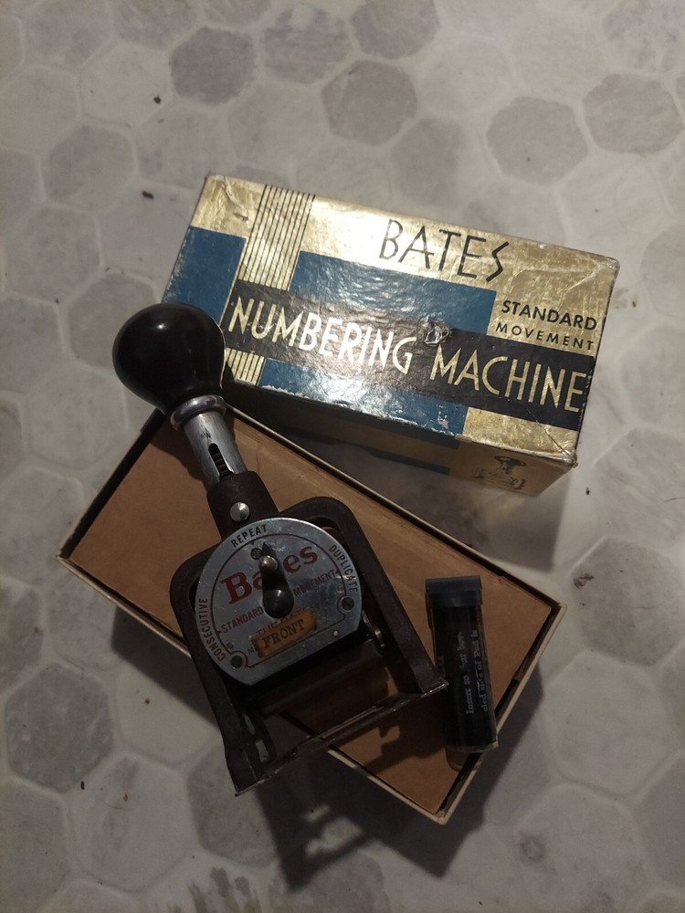 Vintage Bates Numbering Machine ~ Standard Movement
