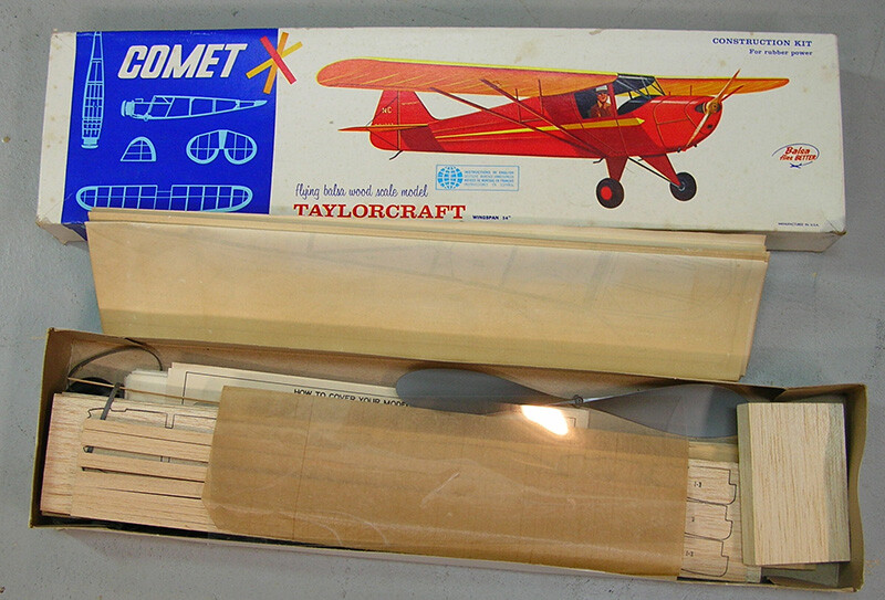 Comet Model Airplane Plans (FF): Taylorcraft 54" Scale Rubber-Powered
