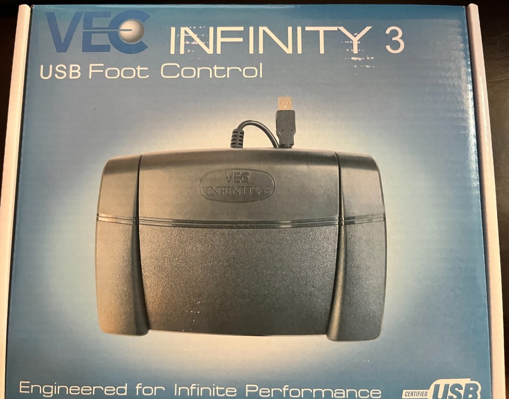 NEW VEC Infinity 3 USB Digital Foot Control with digital Express Scribe License