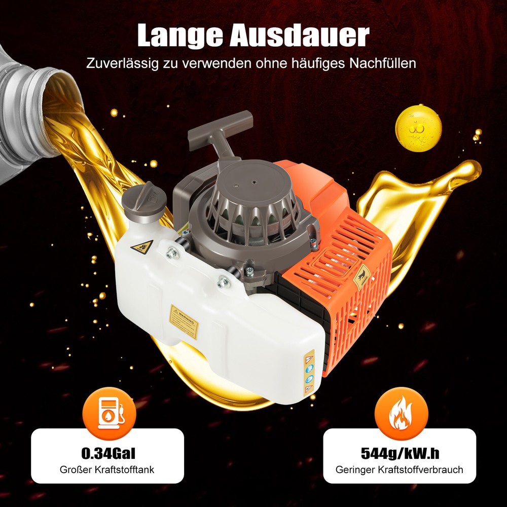 2-Stroke Digger Ground Auger 63CC 3HP Post Hole Drilling Borer Machine & 11" Bit