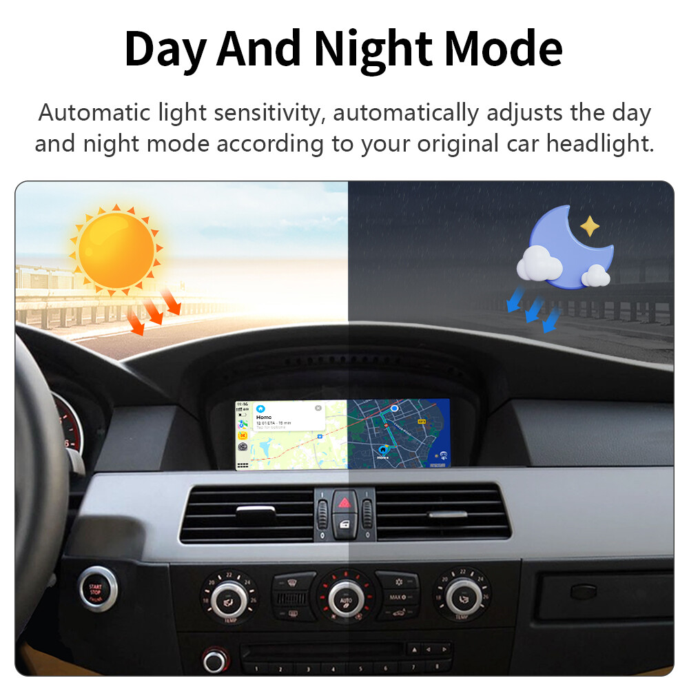 Wireless CarPlay Auto Car Touch Screen For BMW 3 5 Seri E90 E91 E60 E61 E63 CCC