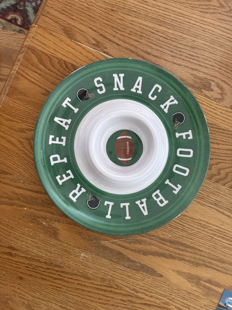Snack Football Repeat Chips and Dip Serving Dish