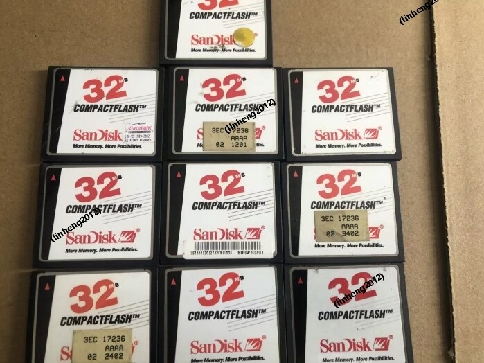 10PCS  Sandisk   CompactFlash Card  32MB CF Memory card  （White version）
