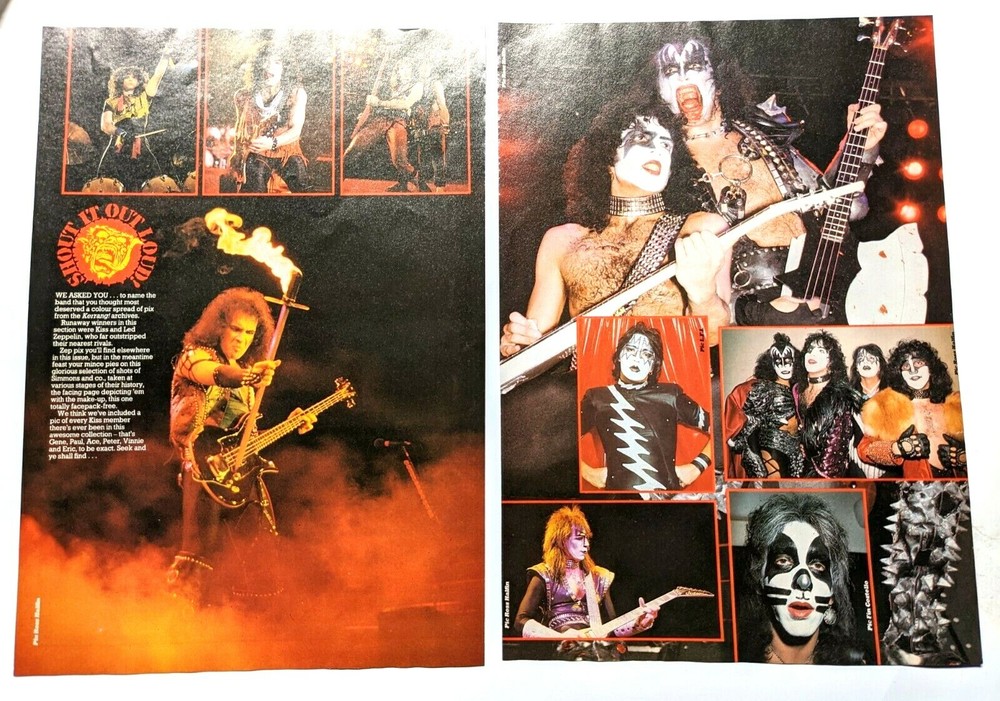 KISS / ERIC CARR / VINNIE VINCENT / MAKEUP MAGAZINE CENTERFOLD PINUP POSTER (4)