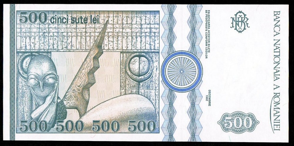 ROMANIA - 500 LEI 1992 UNC P 101b