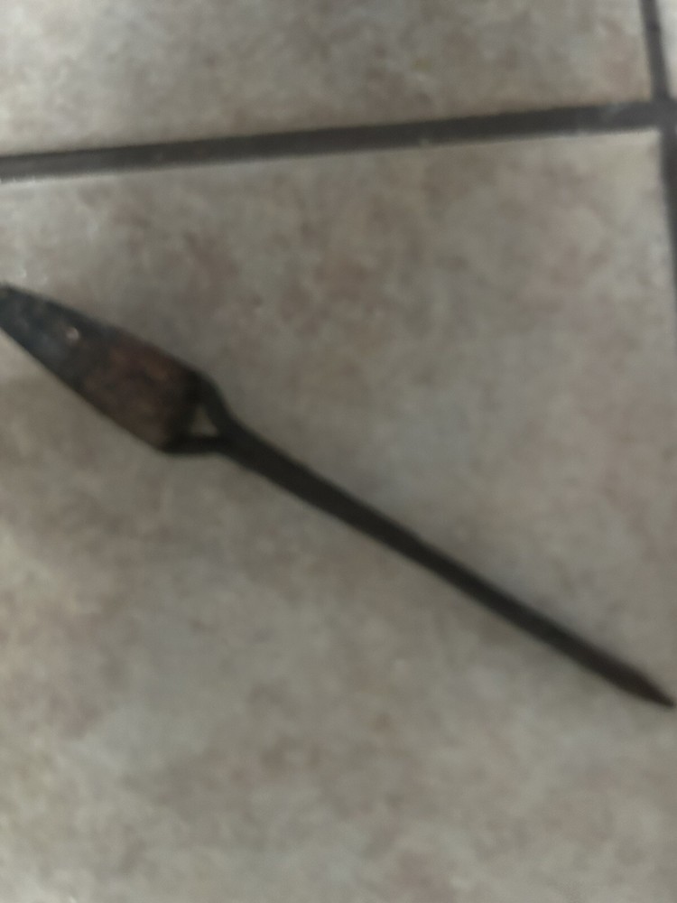 SOLID COPPER HEAD VINTAGE SOLDERING IRON TOOL, 13" X 1 1/4"